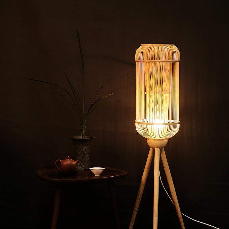 Handmade Bamboo Floor Lamp Blackbrdstore