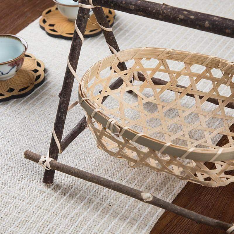 Handmade Bamboo Weaving Storage Basket Blackbrdstore