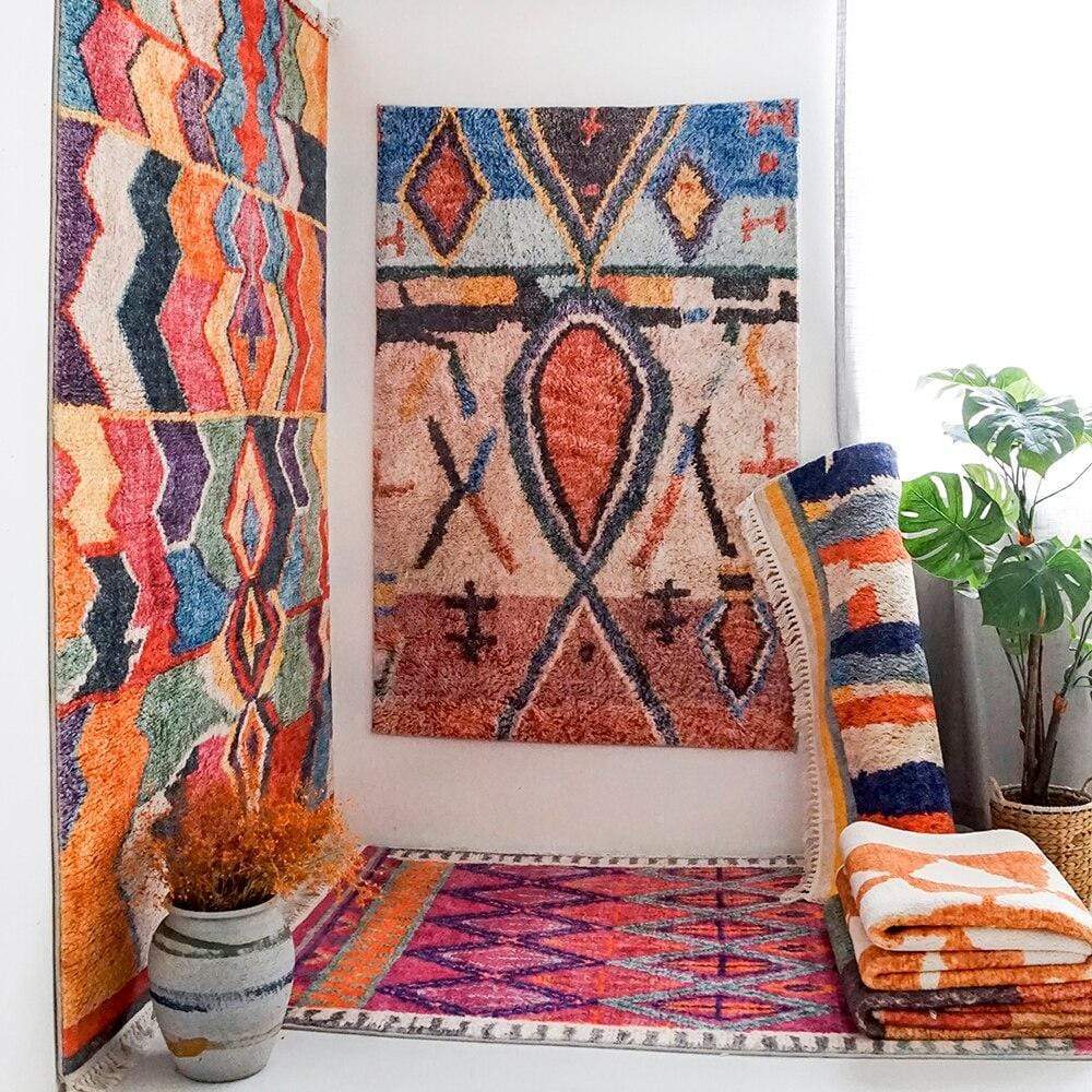 Handmade Bohemian Ethnic Style Carpet Blackbrdstore