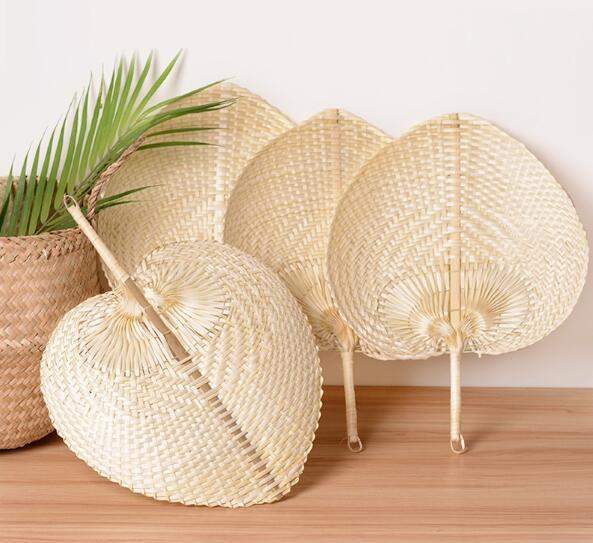 Handmade Palm Leaves Fans Blackbrdstore