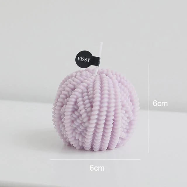 Handmade Wool Ball Candles Blackbrdstore