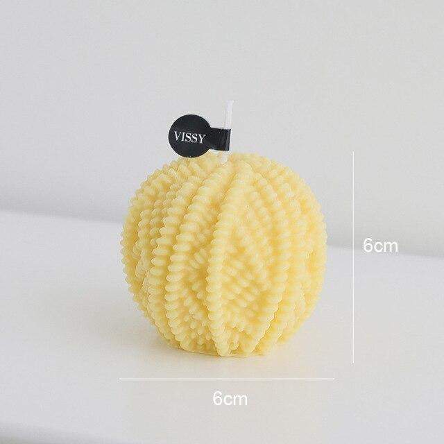 Handmade Wool Ball Candles Blackbrdstore