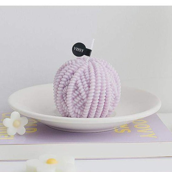 Handmade Wool Ball Candles Blackbrdstore