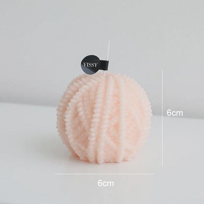 Handmade Wool Ball Candles Blackbrdstore