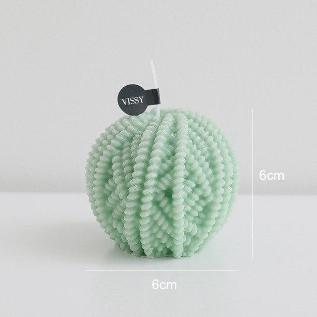 Handmade Wool Ball Candles Blackbrdstore