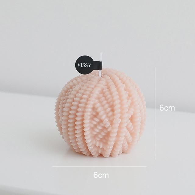 Handmade Wool Ball Candles Blackbrdstore