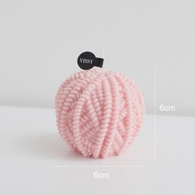 Handmade Wool Ball Candles Blackbrdstore