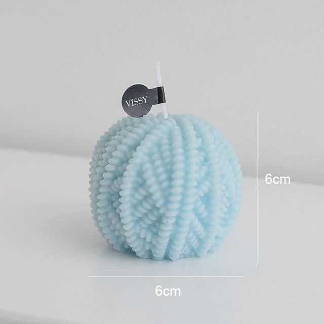 Handmade Wool Ball Candles Blackbrdstore