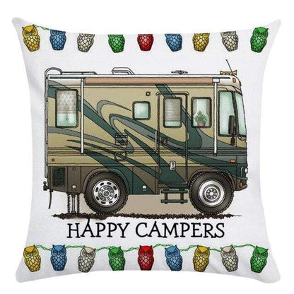 Happy Campers Cushion Covers Blackbrdstore