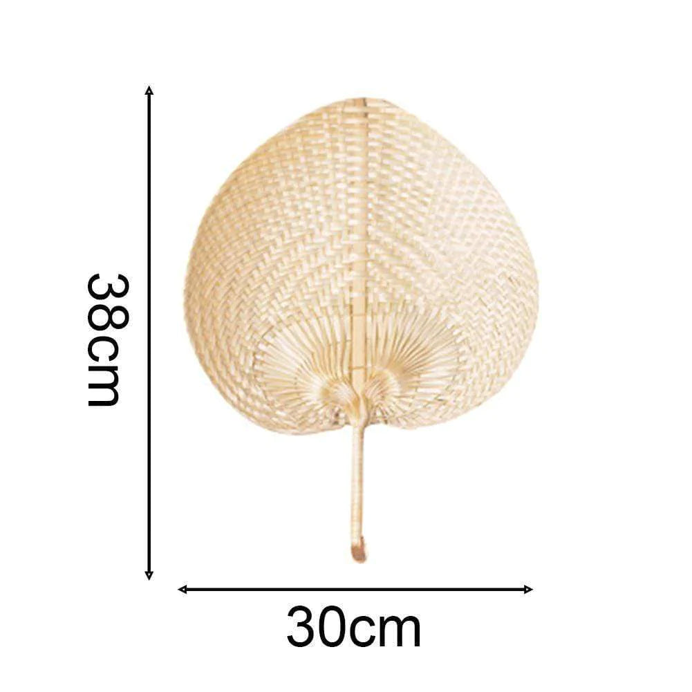 Heart Shaped Bamboo Woven Fan Blackbrdstore