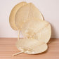Heart Shaped Bamboo Woven Fan Blackbrdstore