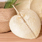 Heart Shaped Bamboo Woven Fan Blackbrdstore