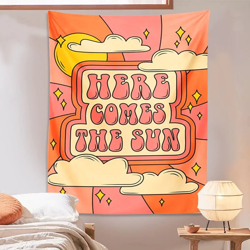 Here Comes The Sun Vintage Tapestry Blackbrdstore