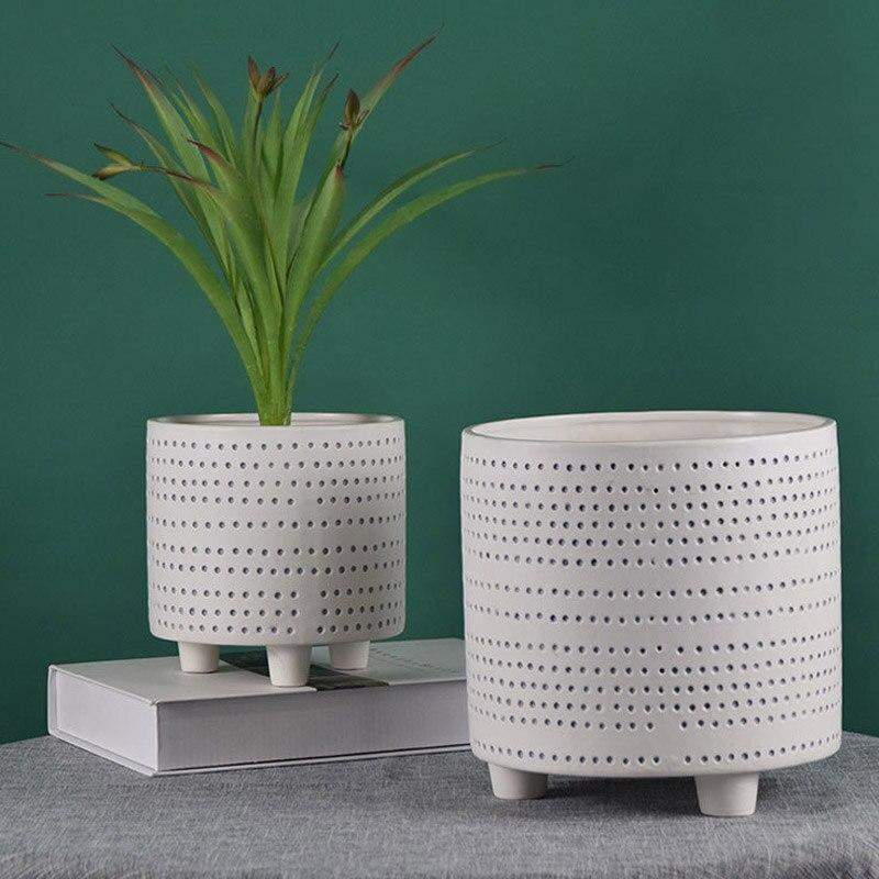 Hollow Round Flowerpot Blackbrdstore