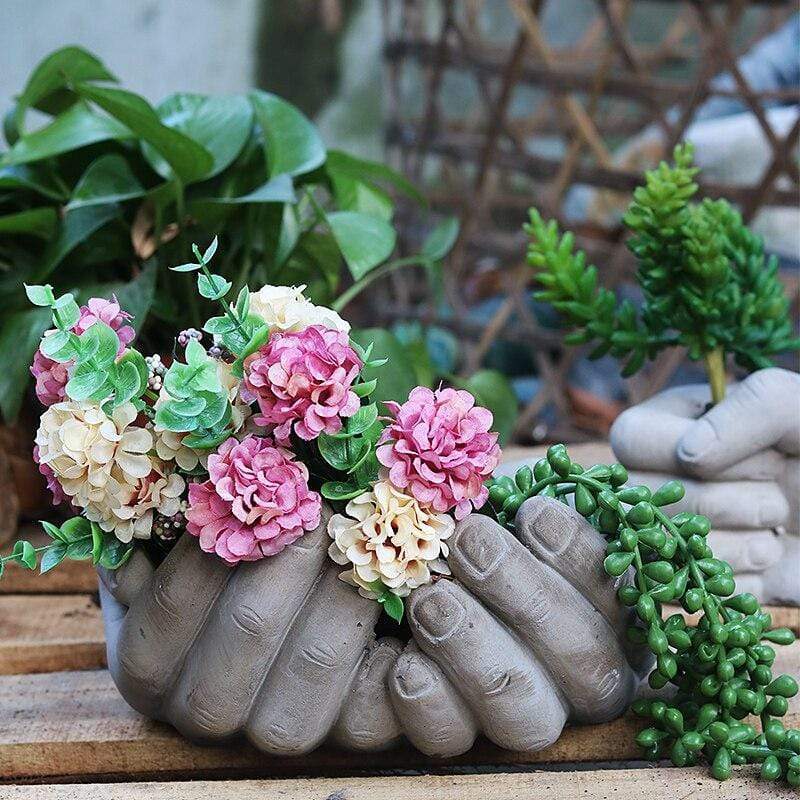 Hope Hands Flower Pot Blackbrdstore