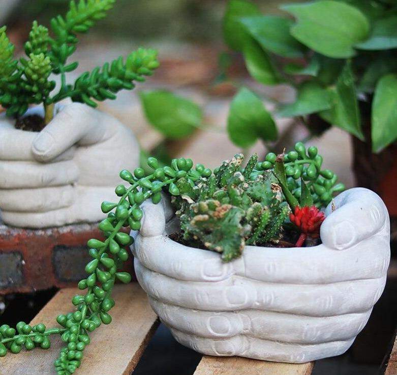 Hope Hands Flower Pot Blackbrdstore