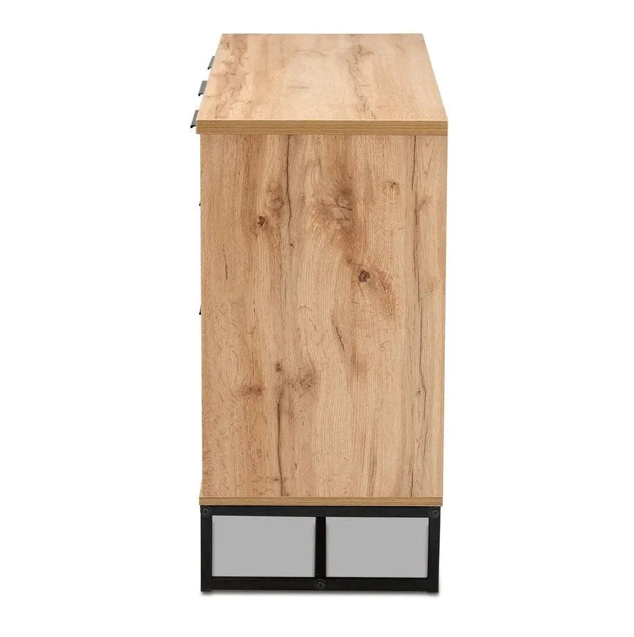 Horatio Sideboard with 2 Doors and 3 Drawer Cabinet Blackbrdstore