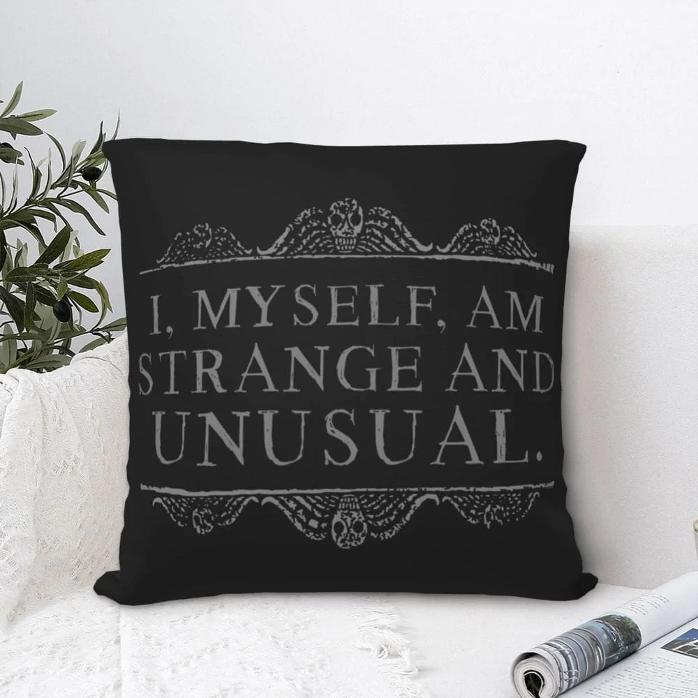 I Myself Am Strange And Unusual Cushion Cover Blackbrdstore