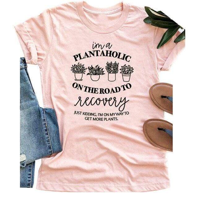 I'm a PLANTAHOLIC ON THE ROAD TO Recovery Graphic Tee Blackbrdstore