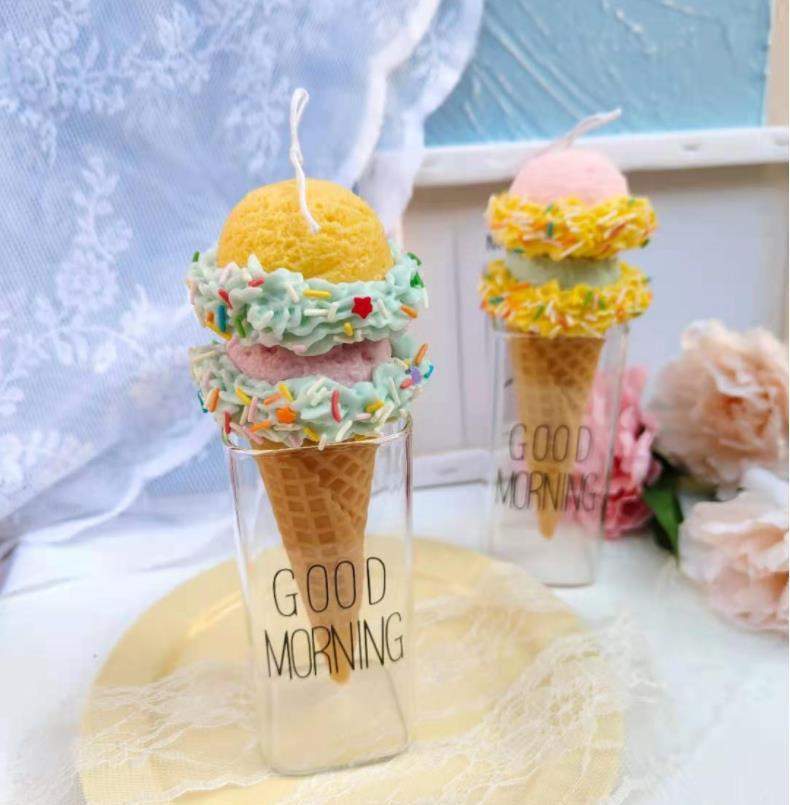 Ice Cream Cone Scented Candle Blackbrdstore