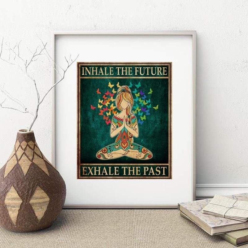 Inhale The Future - Exhale The Past Canvas Wall Art Blackbrdstore