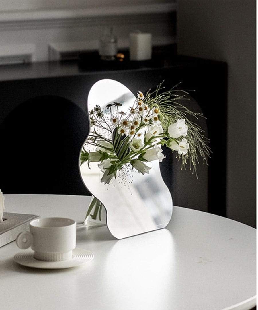 Irregular Wave Vase Mirror Blackbrdstore