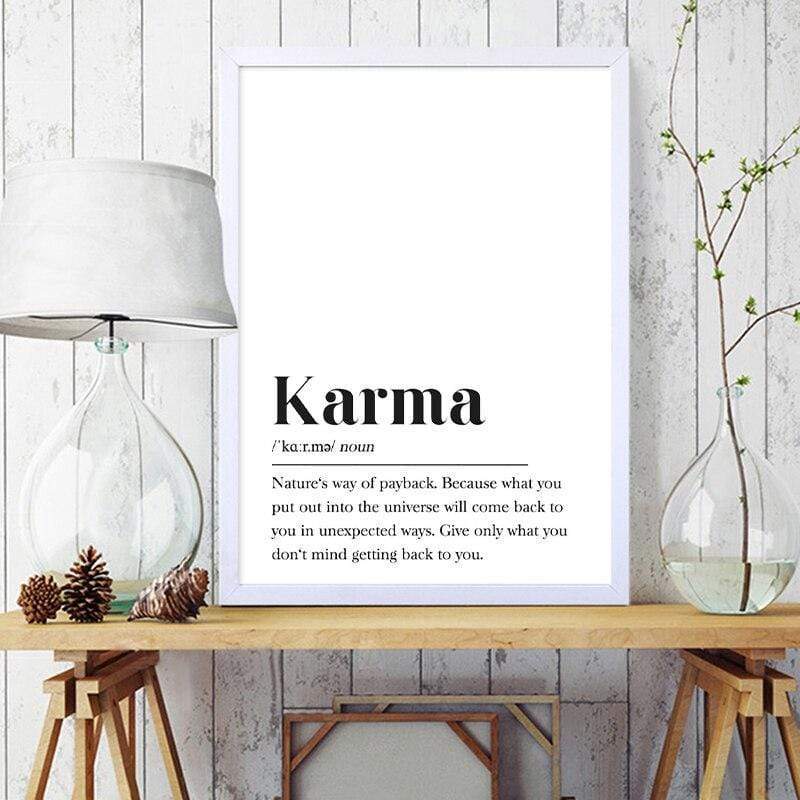 Karma Wall Art Canvas Blackbrdstore