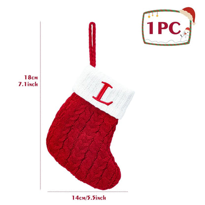 Knitted Christmas Alphabet Letters Socks Blackbrdstore