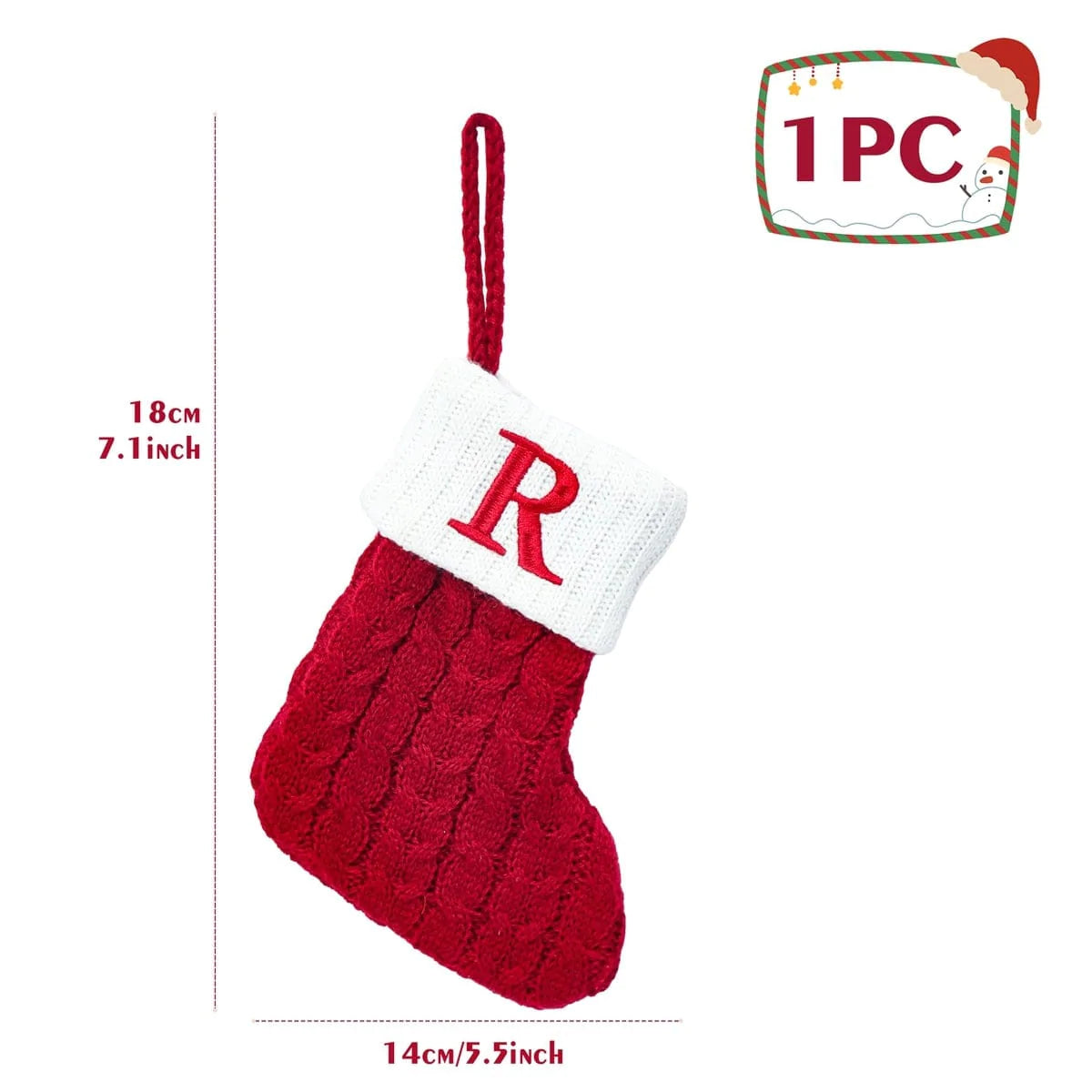 Knitted Christmas Alphabet Letters Socks Blackbrdstore