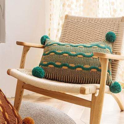 Knitted Wave Cushion Cover Blackbrdstore