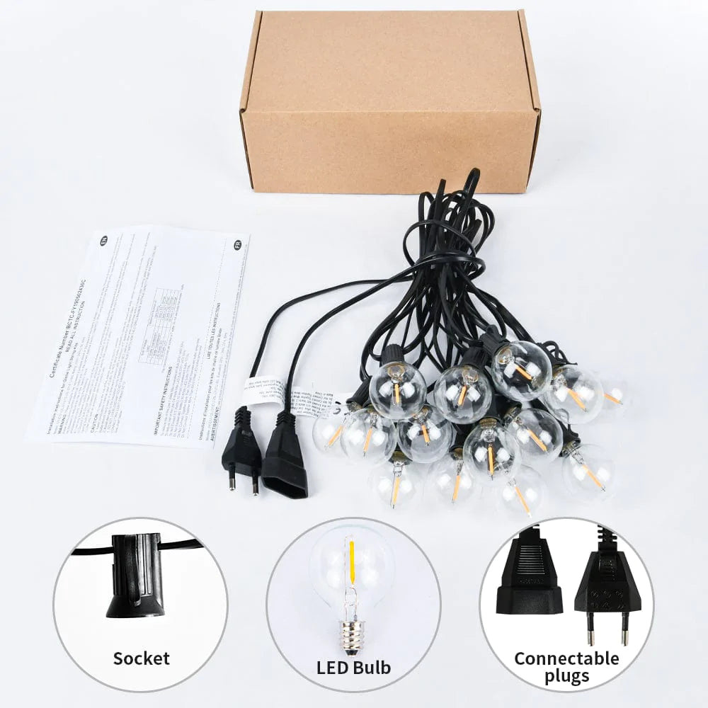 LED Globe String Light Blackbrdstore
