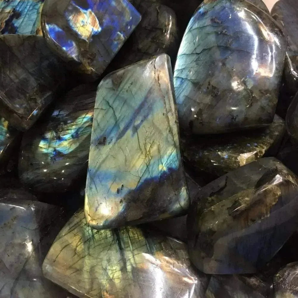 Labradorite Polished Rock Quartz Crystal Blackbrdstore