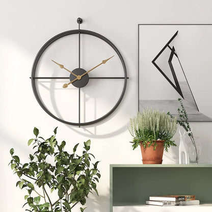 Large Modern Metal Wall Clock Blackbrdstore
