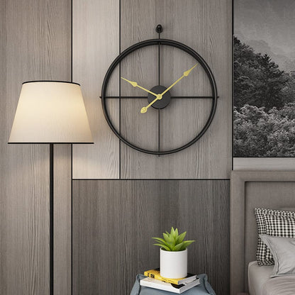 Large Modern Metal Wall Clock Blackbrdstore