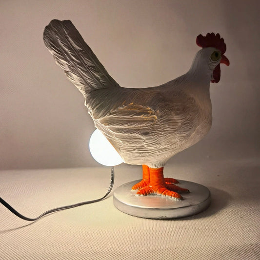 Laying Egg Chicken Lamp Blackbrdstore
