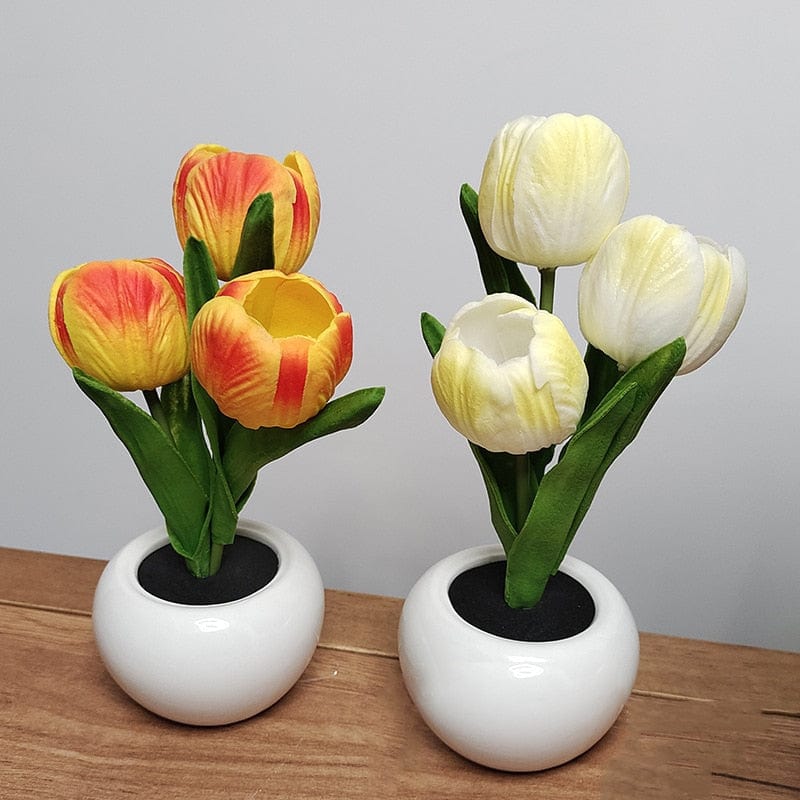 Led Tulip Table Lamp With Pot Blackbrdstore