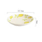 Lemon Print Ceramic Bowls Plate Blackbrdstore