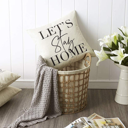 Let's Stay Home Cushion Covers Set Blackbrdstore