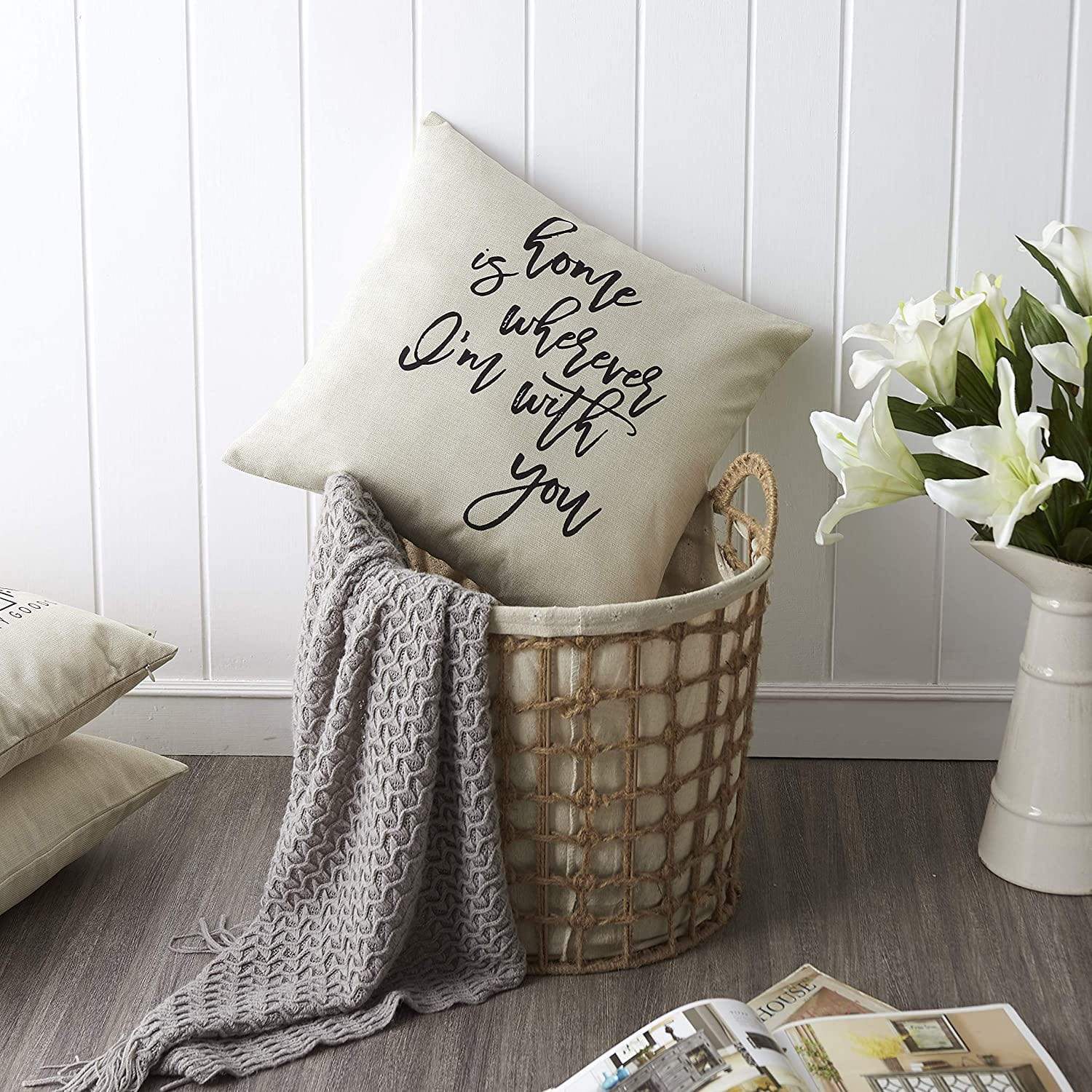 Let's Stay Home Cushion Covers Set Blackbrdstore