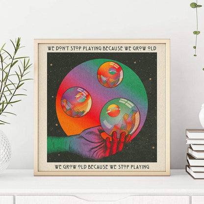 Let's Take A Psychedelic Trip Canvas Wall Art Blackbrdstore