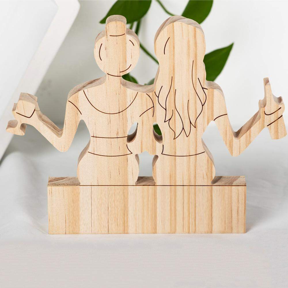 Lifetime Friendship Wooden Figurines Blackbrdstore