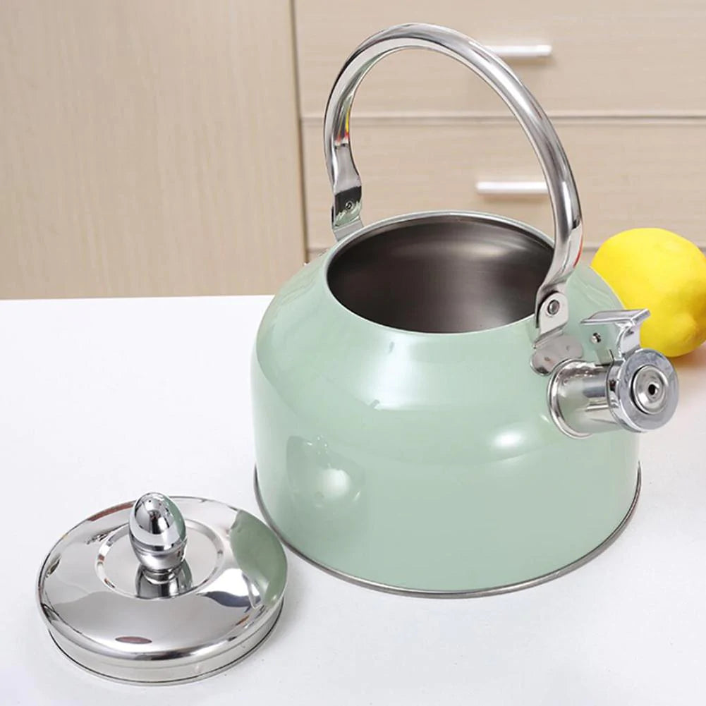 Light Green Whistling Stovetop Kettle Blackbrdstore