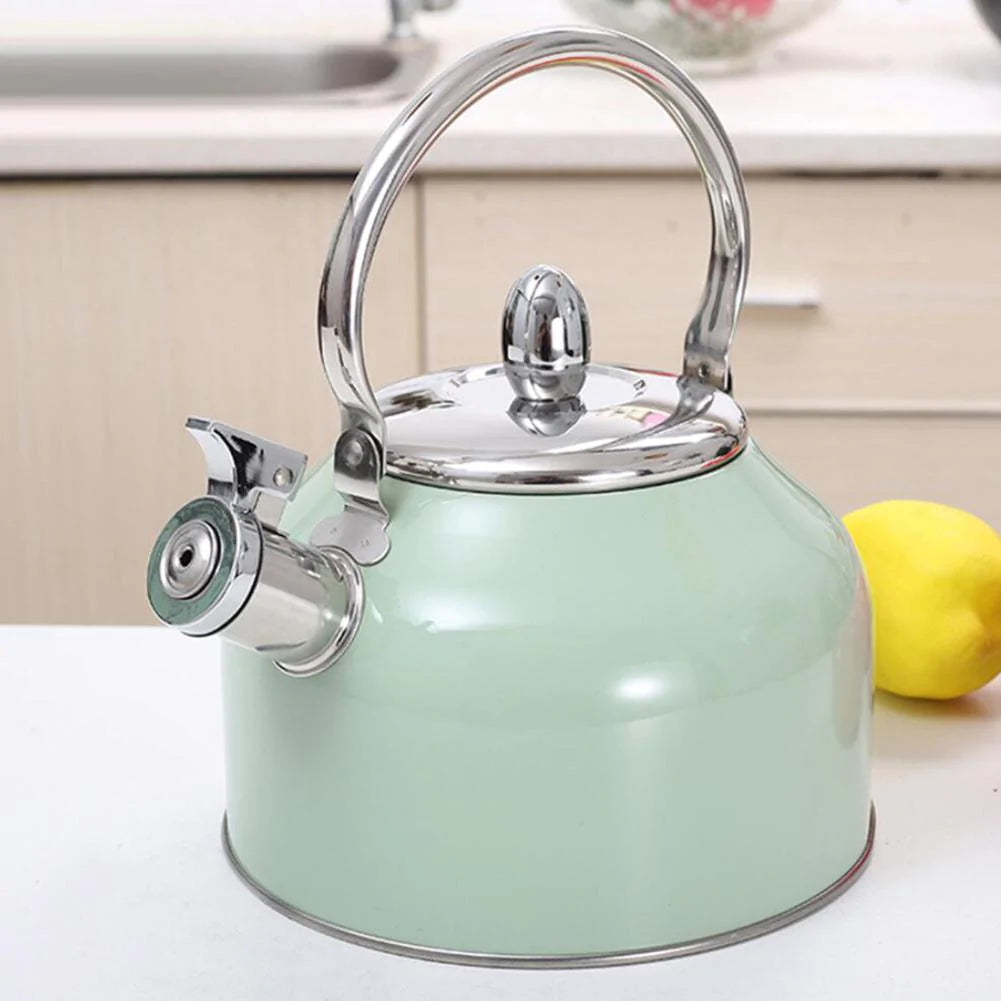 Light Green Whistling Stovetop Kettle Blackbrdstore