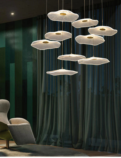 Lotus Disc Chandelier Blackbrdstore