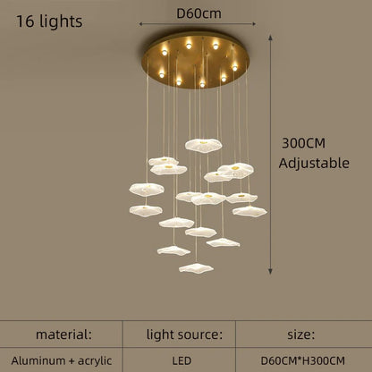 Lotus Disc Chandelier Blackbrdstore