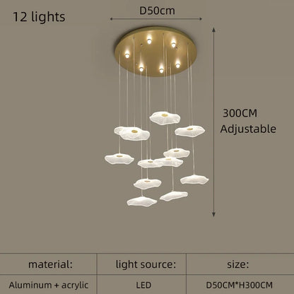 Lotus Disc Chandelier Blackbrdstore