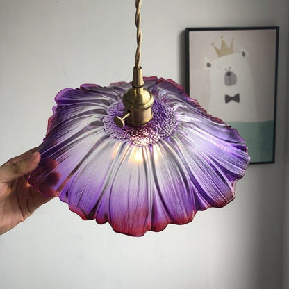 Lotus Glass Lamp Blackbrdstore