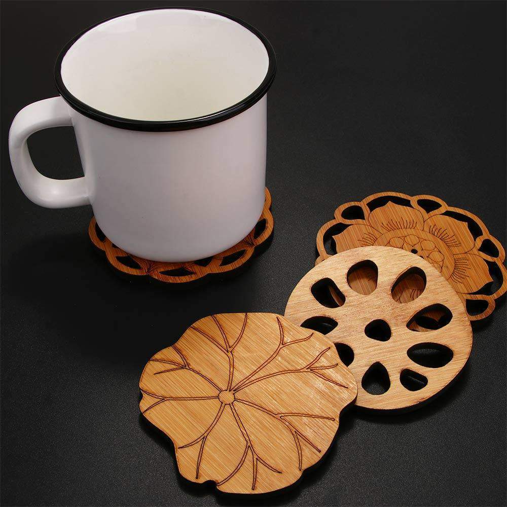 Lotus Shaped Coasters Blackbrdstore