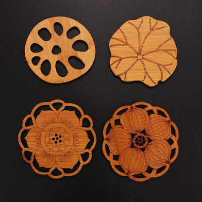 Lotus Shaped Coasters Blackbrdstore