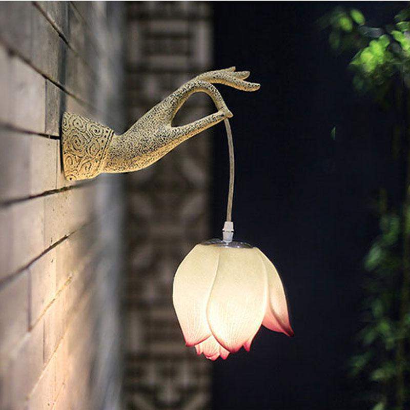 Lotus Wall Lamp Blackbrdstore